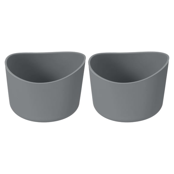 Uxcell 2pcs 6cm Protective Silicone Boot Sleeve for 12-24 oz, Bottle Bottom Silicone Anti-Slip Sleeve Cover, Dark Gray