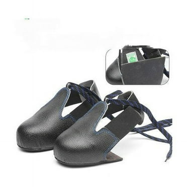 Steel Toe Cap Safety Shoe Covers, Premium Leather and Steel Construction, Slip-Resistant Rubber Sole, for Industry Protection