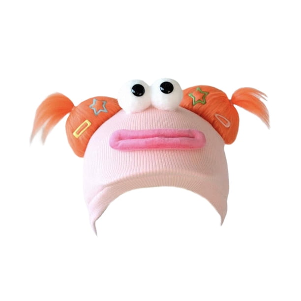 Funda para casco de esquí, gorro de punto, decoración, casco de snowboard, gorro de invierno suave naranja