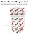 thumbnail image 5 of HELLHERO Round Toilet Lid Dust Cover 2 Pack Polyester Easy to Clean for Family, Christmas Reindeer Apple Pattern, 5 of 5
