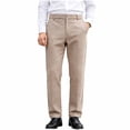 thumbnail image 2 of Ceisia Men's Solid Color Slim Straight Leg Wool-Like Dress Pants for Business Commute Khaki XXXL Gifts, 2 of 9