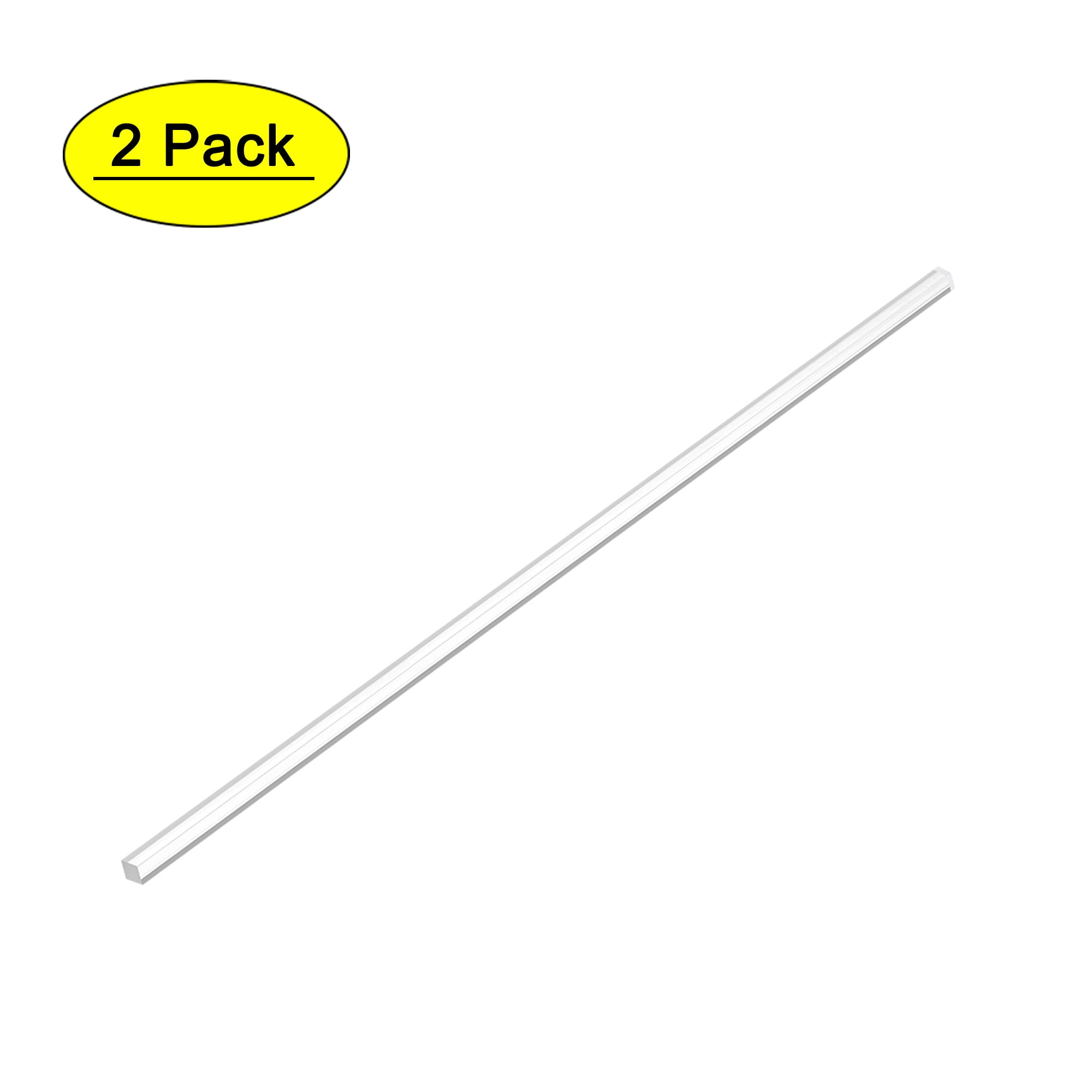 3mmx3mmx200mm Transparent Solid Acrylic Square Rod PMMA Bar 2pcs
