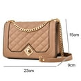 thumbnail image 2 of Fashion women's bags, PU soft leather small square bag, single shoulder crossbody bag-Khaki, 2 of 5