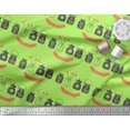 thumbnail image 3 of Soimoi Green Cotton Voile Fabric Jar & Happy Valentine Day Text Print Fabric by Yard 56 Inch Wide, 3 of 3
