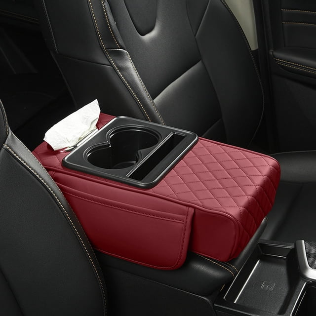 Car Center Console Cover with Integrated Storage Compartments and Convenient Accessory Slots for Enhanced Vehicle Organization