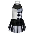 thumbnail image 4 of Aislor Girls Circus Clown Jumpsuit Halter Neck Sparkle Ballet Leotard Gymnastics Modern Dancewear White 12, 4 of 7