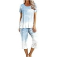 thumbnail image 1 of Conjunto de Verano para las Mujeres Impreso Cuello Redondo sin Mangas Y Pantalones, Casual Dos Piezas para las Mujeres, 1 of 5