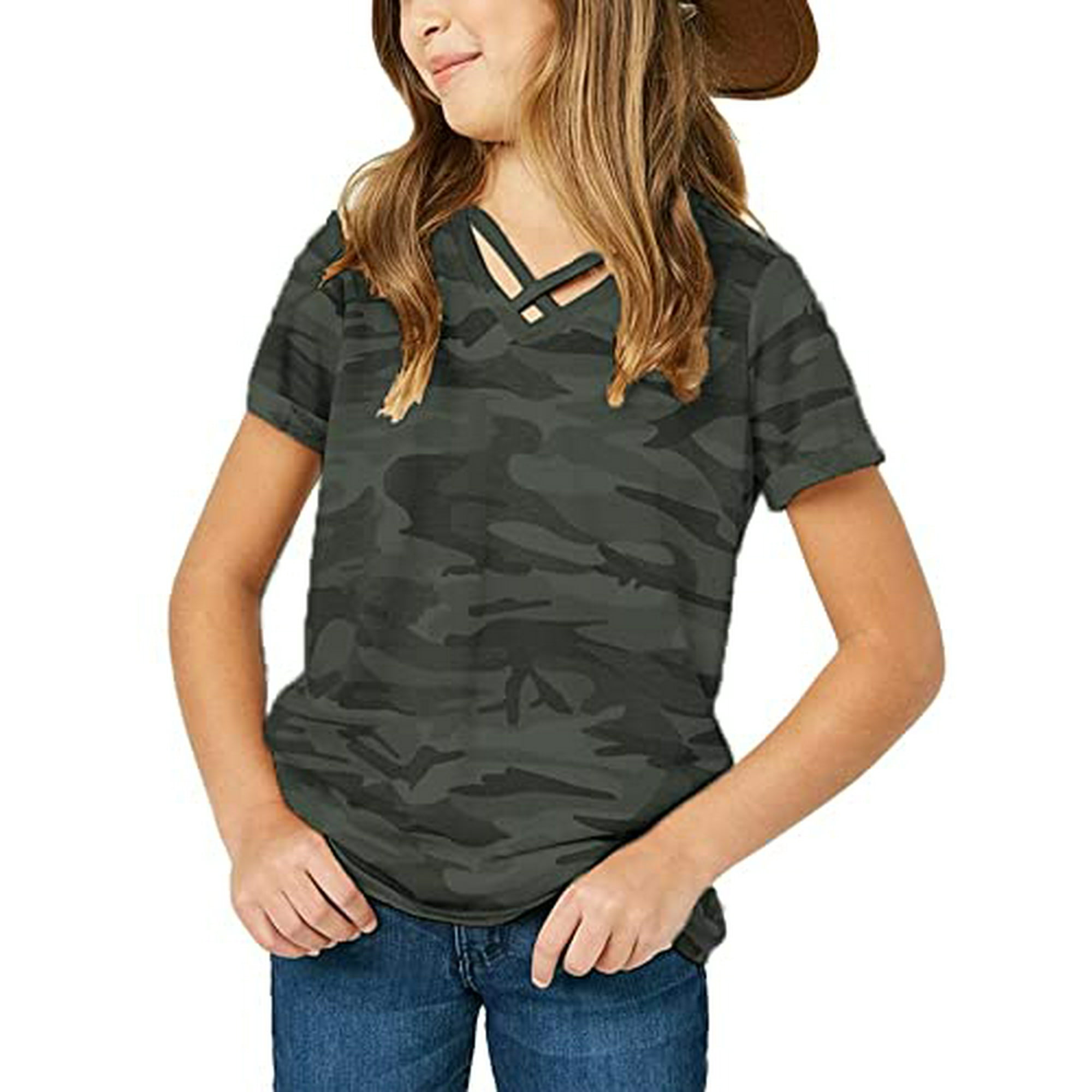 Girls camo t shirt deals