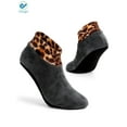 thumbnail image 3 of Deago Women's Indoor Non-slip Thermal Slipper Socks Leopard Floor Socks Fuzzy Slipper Socks for Ladies Girls (Gray), 3 of 10