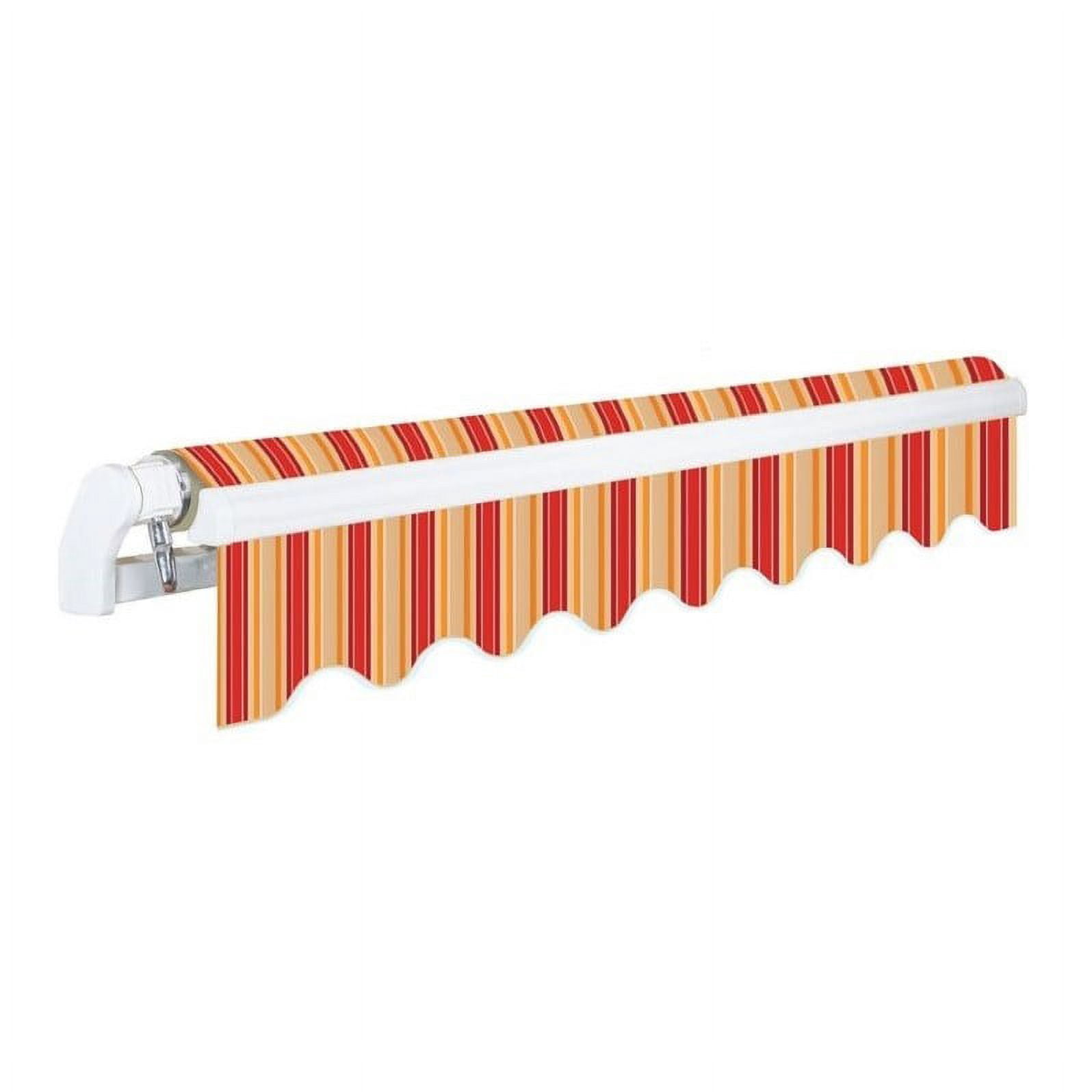 Advaning Slim 12 ft Manual Retractable Patio Awning in Red
