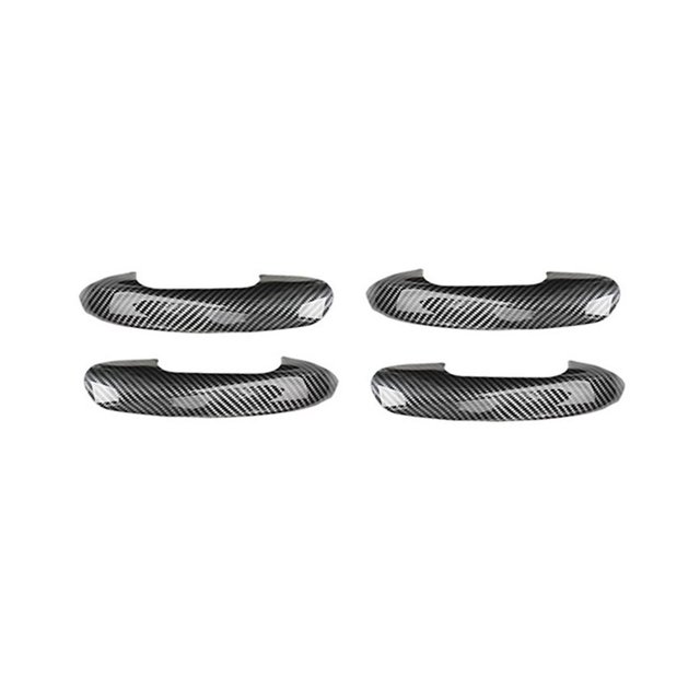Cubierta de manija de puerta lateral exterior de fibra de carbono ABS para automóvil para Clase C W206 2021 2022