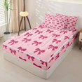 thumbnail image 2 of Manfei Cute Coquette Bowtie Zipper Full Size Comforter Sets with Fitted Sheet and 2 Pillowcases,Kawaii Bow Zipper Bedding Set,Pink Reversible,4 Pieces, 2 of 7