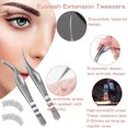 thumbnail image 2 of SHIQI-Lash Tweezers Professional Eyelash Extensions: 2 Pcs Kit Precision Stainless L-Shape Volume and Dolphin Isolation Curved Lash Tweezers with Ergonomic Design for Precise Grip, 2 of 4