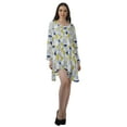 thumbnail image 2 of Moomaya Long Sleeve Shirt Women Printed Plus Size Dresses Rayon Short Tunic Tops, 2 of 6