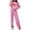 Pink, variant on longantii Womens 2 Piece Sets Rainbow Striped Pullover Sweatshirt High Waist Sweatpants Color Blocked Suit Lounge Travel Matching Sweatsuit Pink M