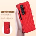 thumbnail image 2 of TECH CIRCLE for Samsung Galaxy Z Fold 4 Wallet Case with S Pen Holder, Premium Leather Magnetic Clasp Kickstand Crossbody Lanyard Wrist Strip Shockproof Stylish Protective Cover,Red, 2 of 9