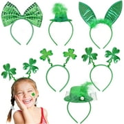 6 Pcs St. Patrick's Day Decorations Set Irish Headband - One Size Fits All for St. Patrick's Day Accessories, Party Favors for Kids F-292