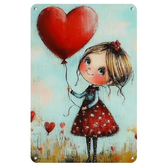 Charming Vintage Valentine'S Day Metal Sign - Perfect for Home, Cafe & Garage Decor, Perfect for Room Decor