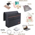 thumbnail image 1 of Organizador de mesita de noche, organizador de almacenamiento de fieltro para mesita de noche para colchón, sofá, mesa, armario, cama, organizador de almacenamiento con bolsillos para tableta, teléfo JAMW Sencillez, 1 of 5