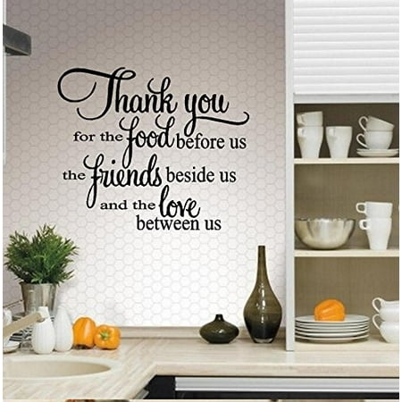 Decal ~ Thank you for the Food before us, ~ Wall Decal, 20