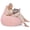 Pink, variant on Costway Bean Bag Chair for Adults with Skin-friendly Corduroy Cover & Soft Sponge Filling Beige