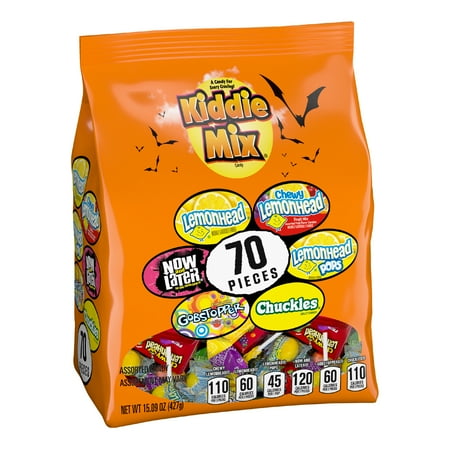 Brach s Kiddie Mix Chewy Lemonhead Fruit Mix  Lemonhead Pops  Lemonhead  Now and Later  Everlasting Gobstopper and Chuckles 70 Count