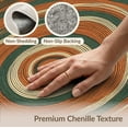 thumbnail image 6 of ODIKA 5'x7' Washable Area Rug Orange Burnt Vintage Swirl Wavy Lines Palette Mirrored Abstract for Small Living Room, Bedroom, Easy Care, Non-Shedding, Pet Friendly, 6 of 7