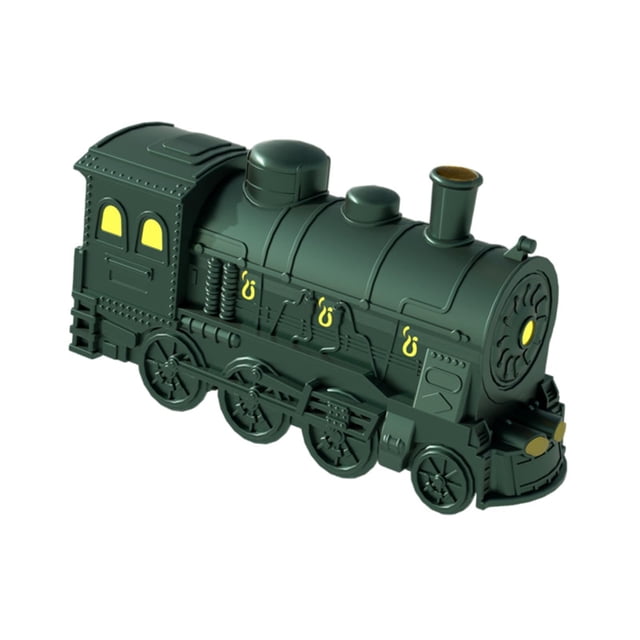 GUOOL Diffuseur d'Huiles Essentielles Rétro Train Capacité 300ml Diffuseur de Brume Humidificateur Bureau Vert