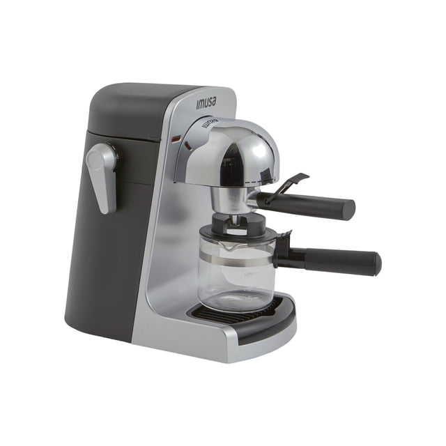 Cafetera Imusa Espresso y Capuchino para 4 Tazas Plateada
