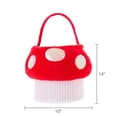 thumbnail image 6 of Plush Mushroom Basket, Red and White, 10.5" x 9", Easter by Way To Celebrate, 6 of 6