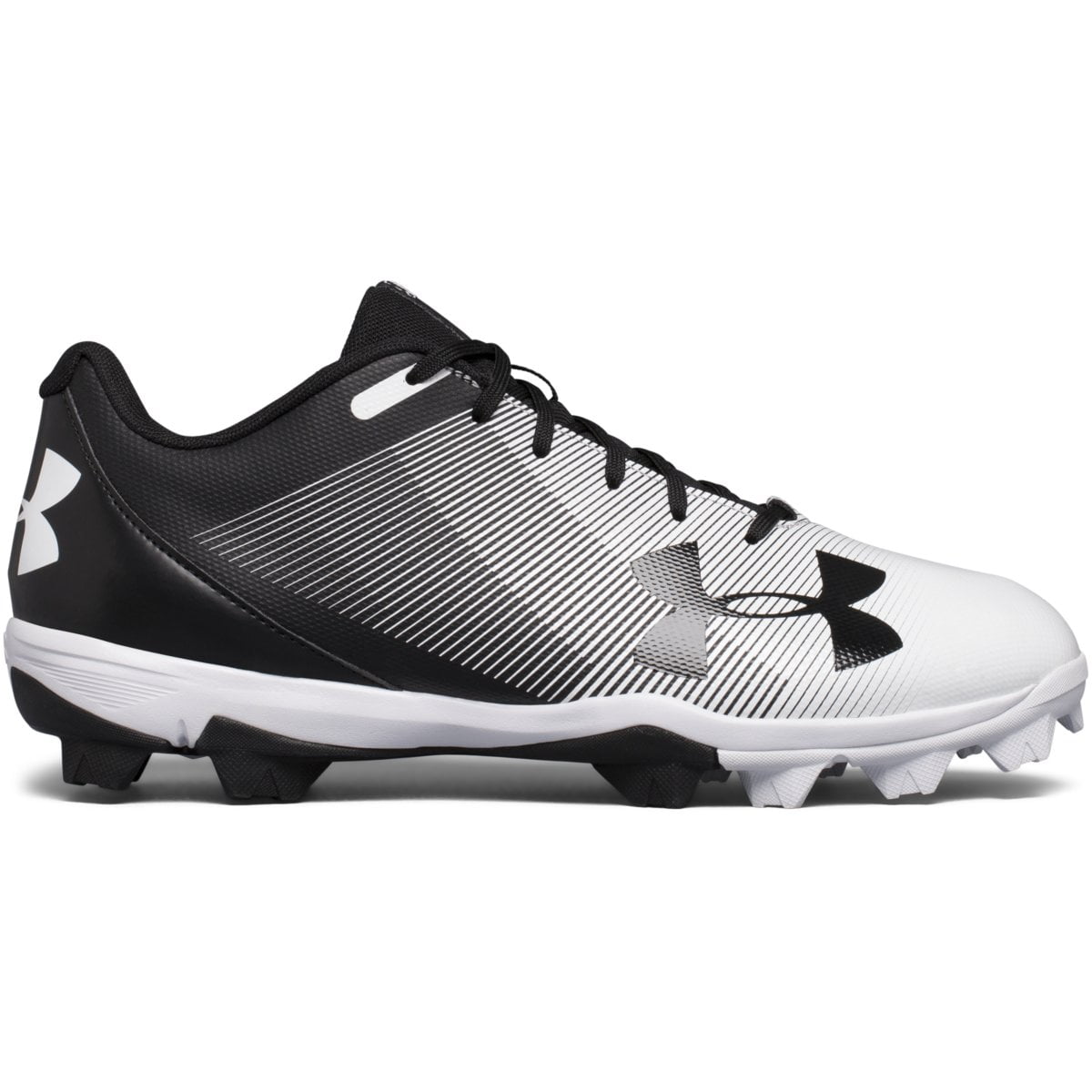 New Men's Under Armour Leadoff Low RM Baseball Cleats Black/White Size 7.5 M 