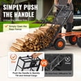 thumbnail image 3 of Carrito volquete de jardín VEVOR de acero de 181 kg con lados extraíbles y ruedas de 10 pulgadas, 3 of 7