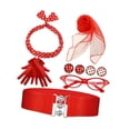 thumbnail image 2 of Accesorios de vestuario Strade Fareast Limited de los años 50 bufanda Cosplay 7 piezas rojo, 2 of 8