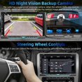 thumbnail image 5 of Estéreo para automóvil de doble DIN con reproductor de CD/DVD: CarPlay y Android Auto, audio para automóvil con Bluetooth, pantalla táctil HD de 7 pulgadas, cámara trasera, USB/TF/AUX, subwoofer, rece, 5 of 5