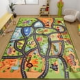 thumbnail image 1 of Kids Rug Playmat Rug,200X150 CM Animal Car Rugs for Kids Toy Cars,Non Slip Zoo Road Map Kids Carpet for Playroom Bedroom Boys,Kids Play Mat Road Rug,Track Rug Car Play Carpet for Kids, 1 of 7