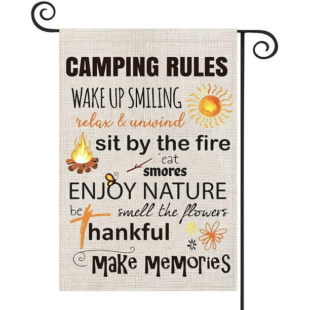 Funny rv flag Camping Flag Camper Gift Campsite Sign Garden Flag RV Campsite Gift Happy Campers