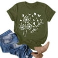 thumbnail image 1 of Blouses pour Femmes, Mode Féminine Imprimé Manches Courtes Blouse Drôle Col Rond T-Shirt Tops, 1 of 4