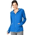 thumbnail image 1 of Hanes Womens Sport Performance Fleece Zip Up Hoodie, M, Awesome Blue Heather, 1 of 2