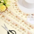 thumbnail image 3 of 2.2 Yard Pom Pom Ball Fringe Trim Ribbon Polyester Old Lace Hanging Pompom Crafts Weave Tassel Balls Sewing Accessories Set for DIY Home Party Curtain Clothes Pillow Decoration Beige, 3 of 9