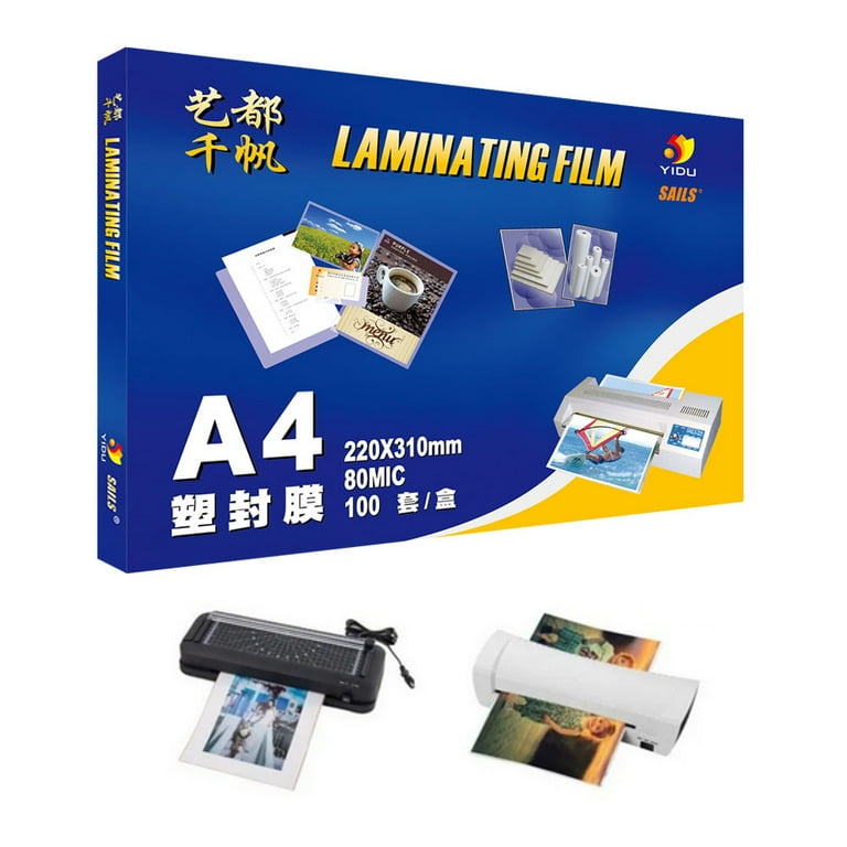 Aibecy 100PCS A4 8C (216x303mm) Clear Lamination Sheets film