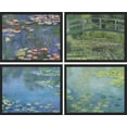 thumbnail image 2 of PixonSign Framed Wall Art Claude Monet Water Lily Landscapes Prints, Set of 4 Nature Wilderness Classic Fine Arts, Vintage Country/Farmhouse Colorful Posters for Home Decor -, 2 of 5