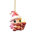 thumbnail image 1 of Adorno Navideño 2D Con Un Pequeño Dragón Rosa De Ojos Grandes, 1 of 8
