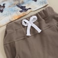 thumbnail image 6 of Toddler Baby Boy Summer Outfit Farm Duck Goose Print Short Sleeve T-Shirt and Shorts Set 2Pcs Country Clothes, 6 of 7