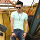 thumbnail image 3 of Gimnasio Sin logotipo Músculos Ropa de calle Ropa elástica Camiseta de hombre Camisetas de hombre Top negro liso Manga corta ajustada Música L, 3 of 5