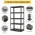thumbnail image 4 of Aukfa Storage Shelves 5 Tier Adjustable Garage Heavy Duty Metal Shelving for Warehouse Pantry Kitchen,31.5"Wx1515.7"Dx15.63"H,Black, 4 of 7