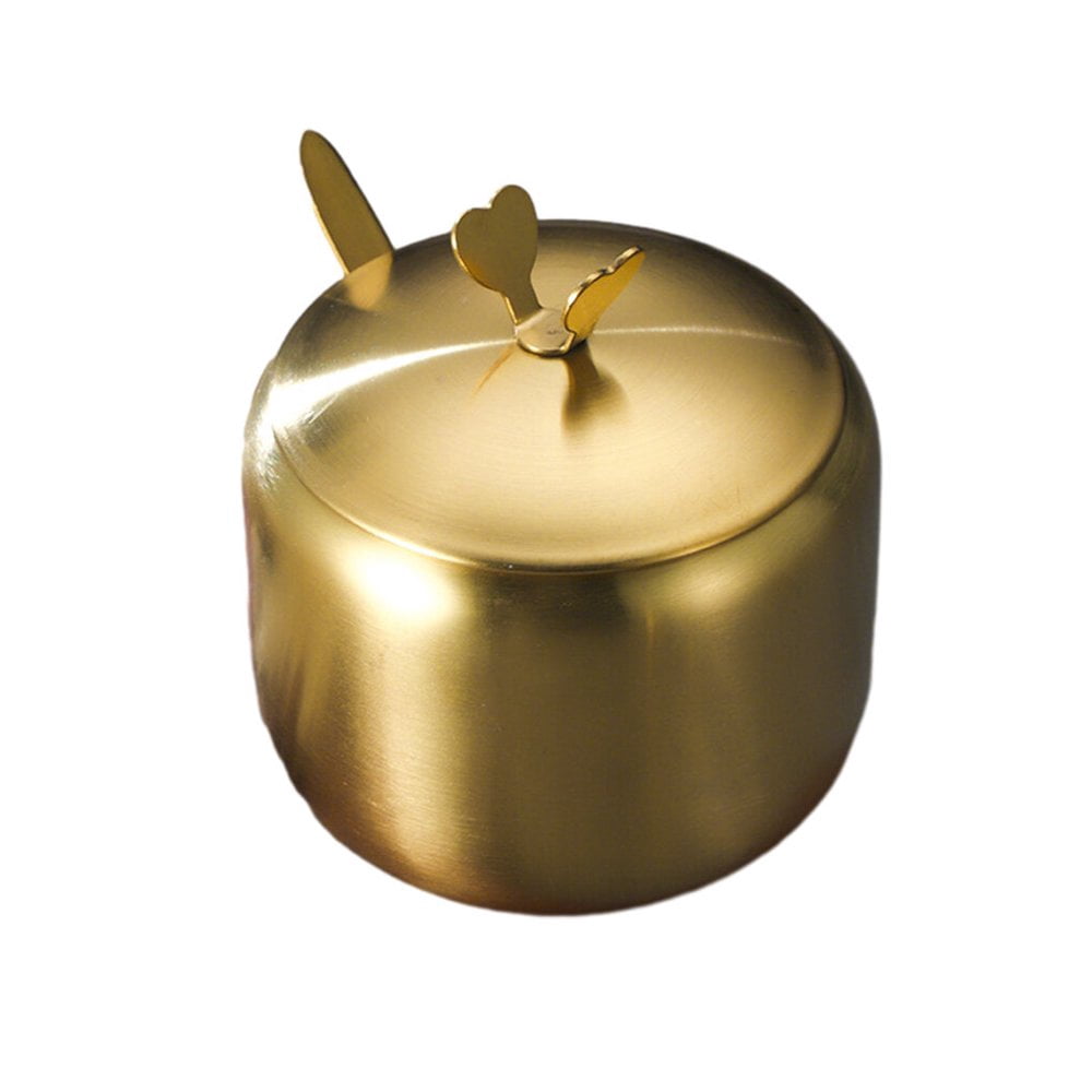 EIMELI Bol à Sucre Pot à Épices pour Café Thé Gadgets de Cuisine Récipient à Sel Design Intégré Fournitures de Cuisine Pot à Assaisonnement Argent type 1 S