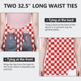 thumbnail image 6 of Red and Black Checkered Pattern Apron-Garden Aprons for Women with Pockets-Cotton Linen Waterproof Kitchen Cooking Gardening Aprons Adjustable for Kitchen,Cooking,BBQ and Salon 33x27 Inch, 6 of 7