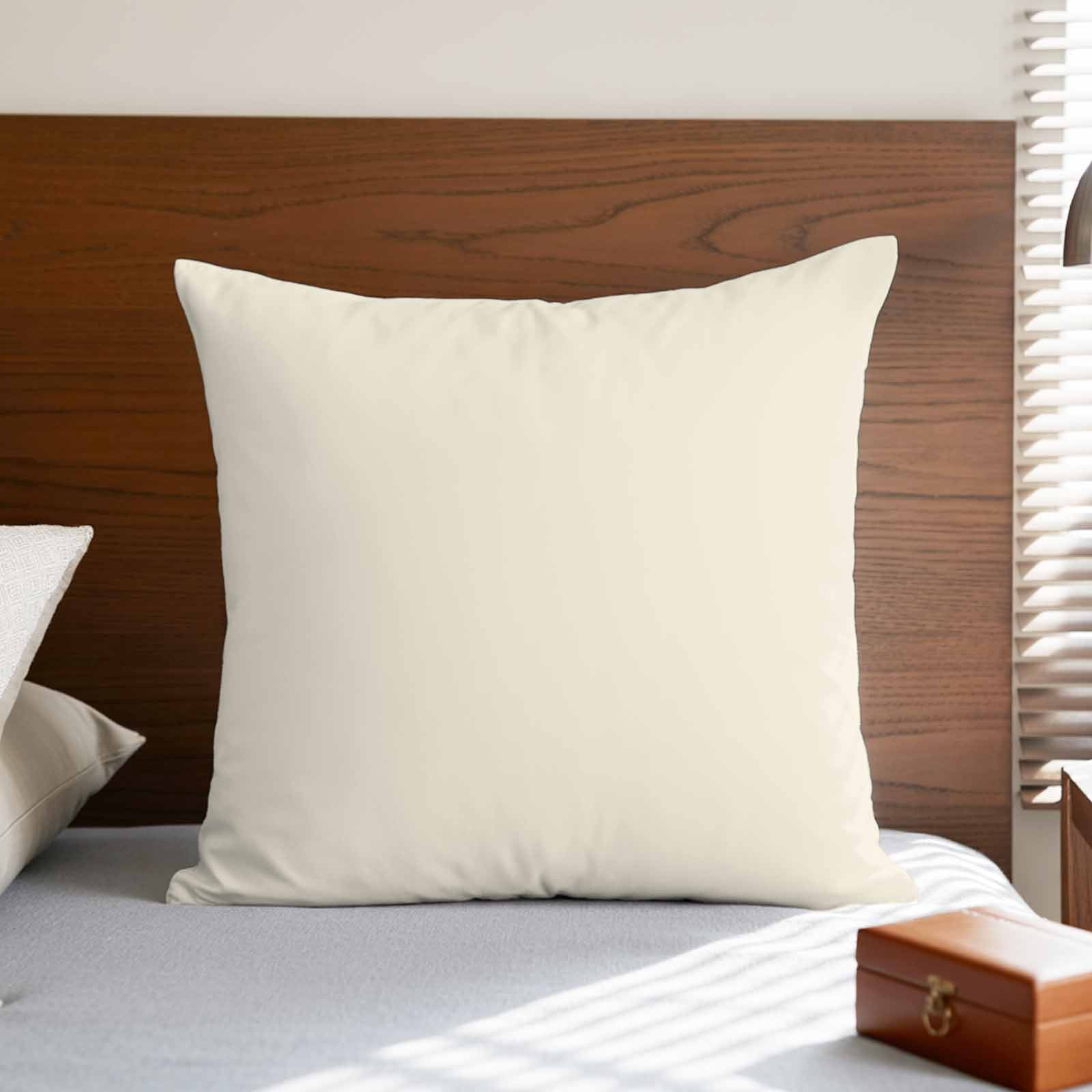 Cream Pillow Covers 24x24 Inch, Farmhouse Solid Beige Color Modern Art Linen Pillowcase with Invisible Zipper, Decorative Throw Pillow Covers Cushion Case for Couch Sofa Bed Living Room