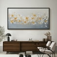 thumbnail image 4 of Large Framed Canvas Print Yellow & White Abstract Butterfly in Group Wall Art Decorative Ready to Hang Painting for Living room Bedroom - 60"x30" Black Frame, 4 of 9