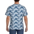 thumbnail image 3 of Vsdgher Blue Shells Print Men's Dry Fit Mesh Athletic Shirts Moisture Wicking Tennis T-Shirt Tops, 3 of 9